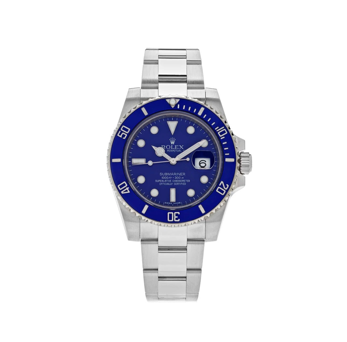 Rolex Submariner Date, Smurf featuring a distinctive blue dial and bezel