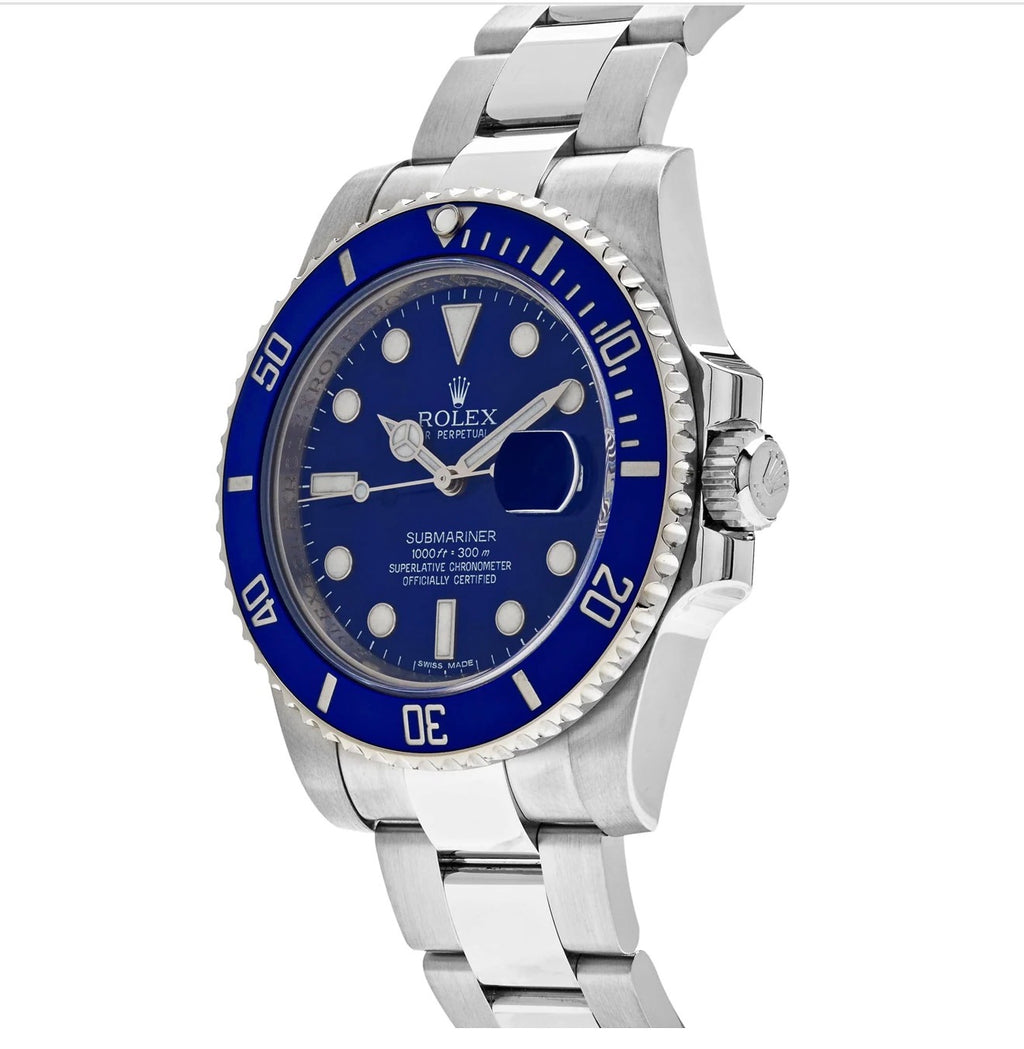 Rolex Submariner Date, Smurf featuring a distinctive blue dial and bezel