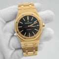 Audemars Piguet Royal Oak Selfwinding watch featuring a distinctive Gold "Grande Tapisserie" stainless steel bracelet.